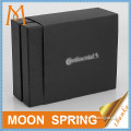 Moonspring custom luxury black paper belt box set, custome belt gift box